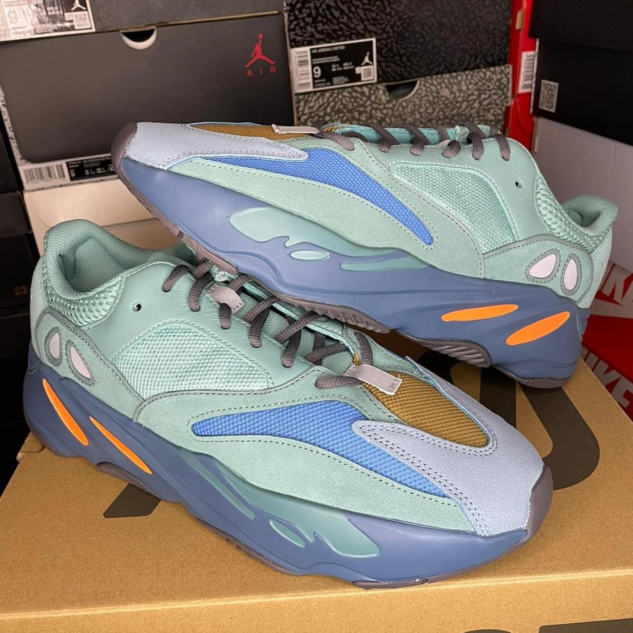 yeezy purple and green