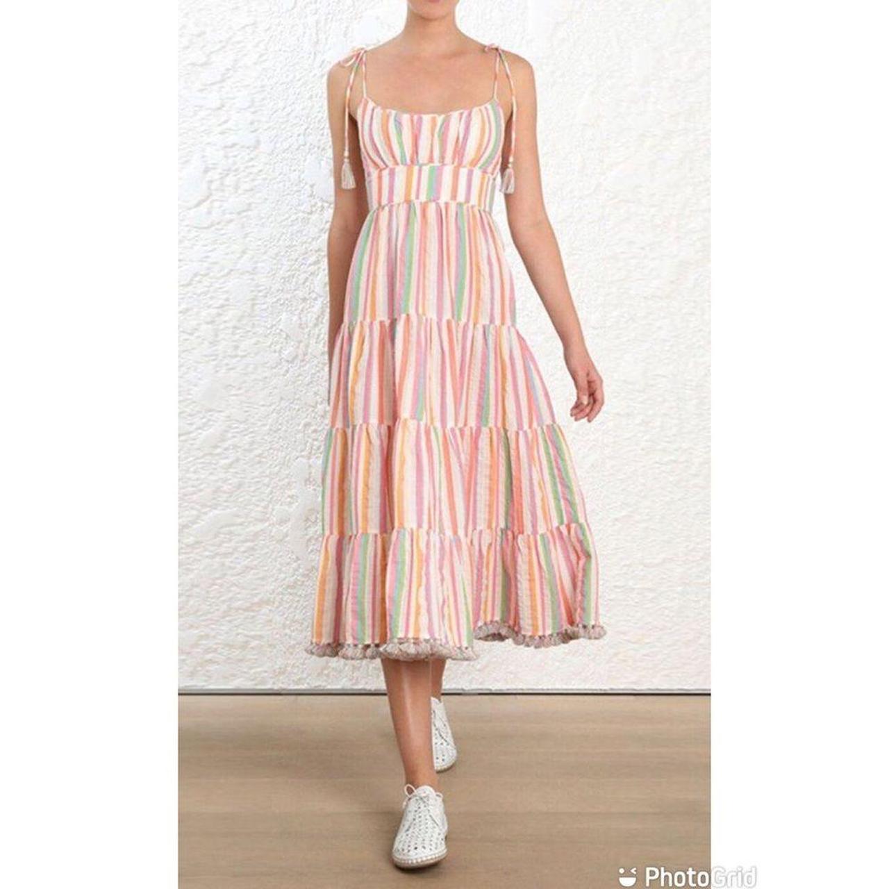 Zimmermann Women's Orange and Pink Dress (3)