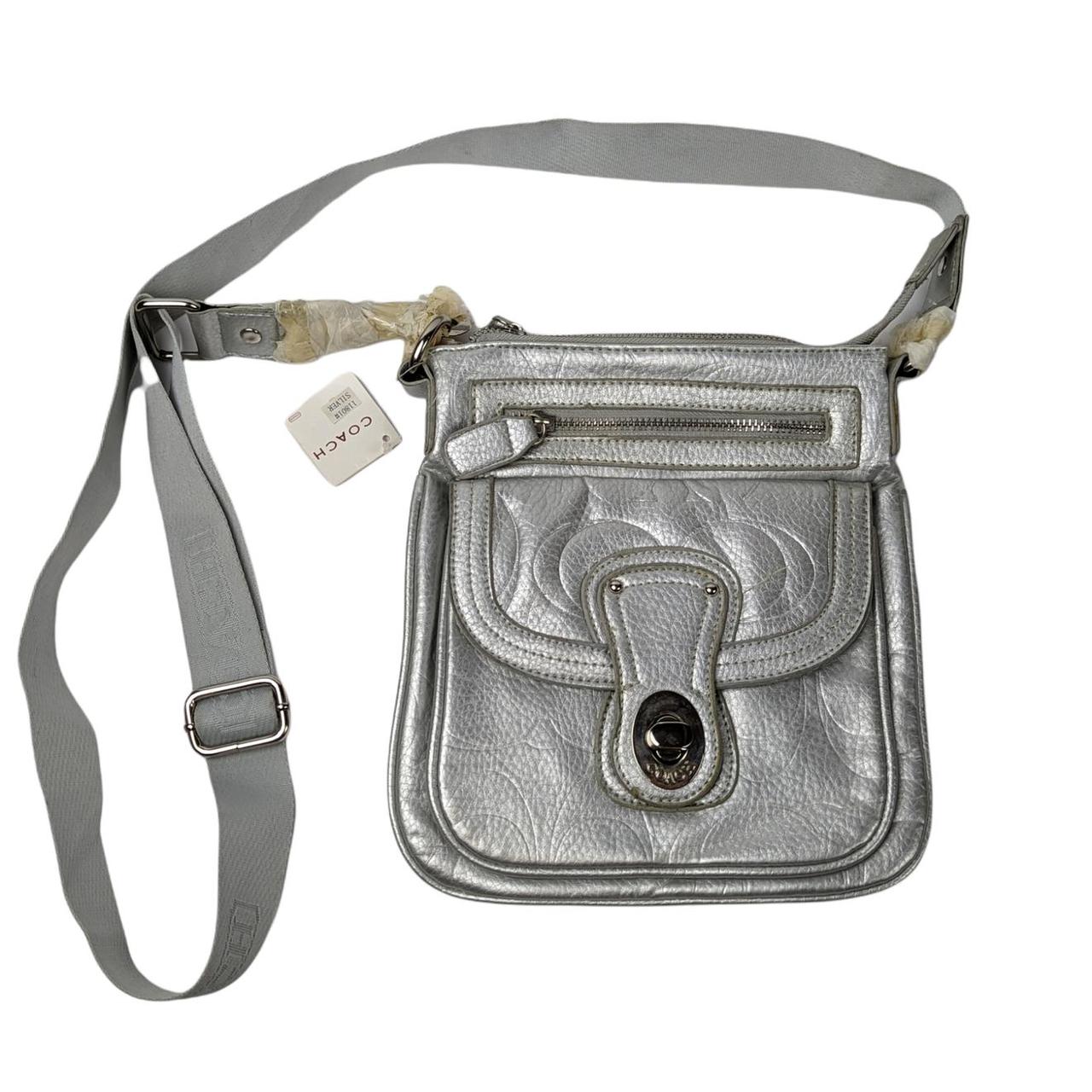 coach silver crossbody