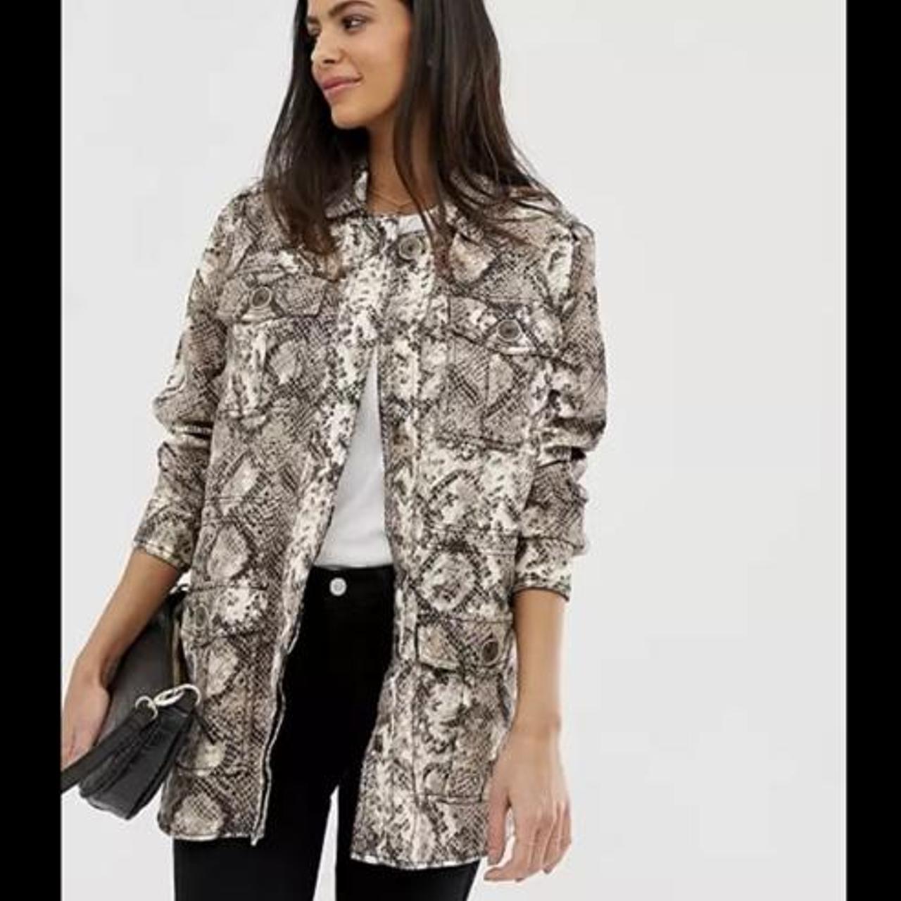 River Island longline snake print blazer jaket. Worn