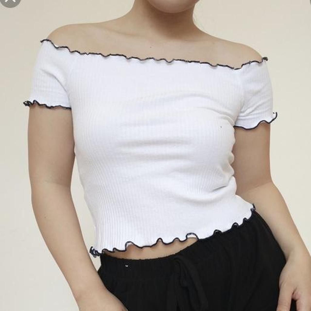 zara white bardot top