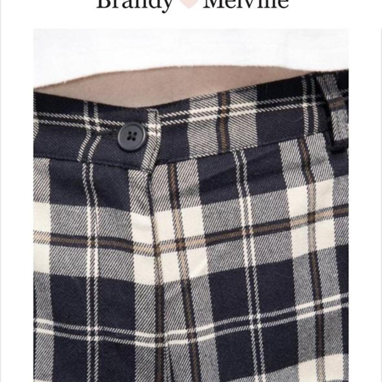 Brandy Melville Amelia Pants in navy blue and beige.... Depop