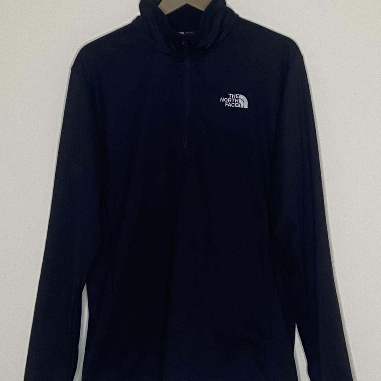 North Face Black Quarter Zip Condition is... - Depop