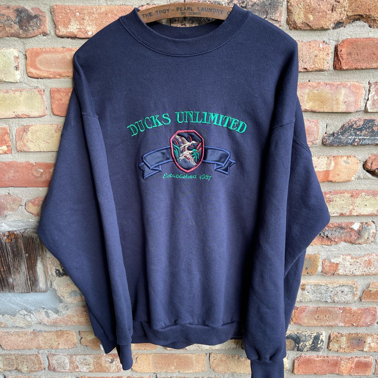 Vintage Ducks Unlimited Crewneck On A Marathon... - Depop