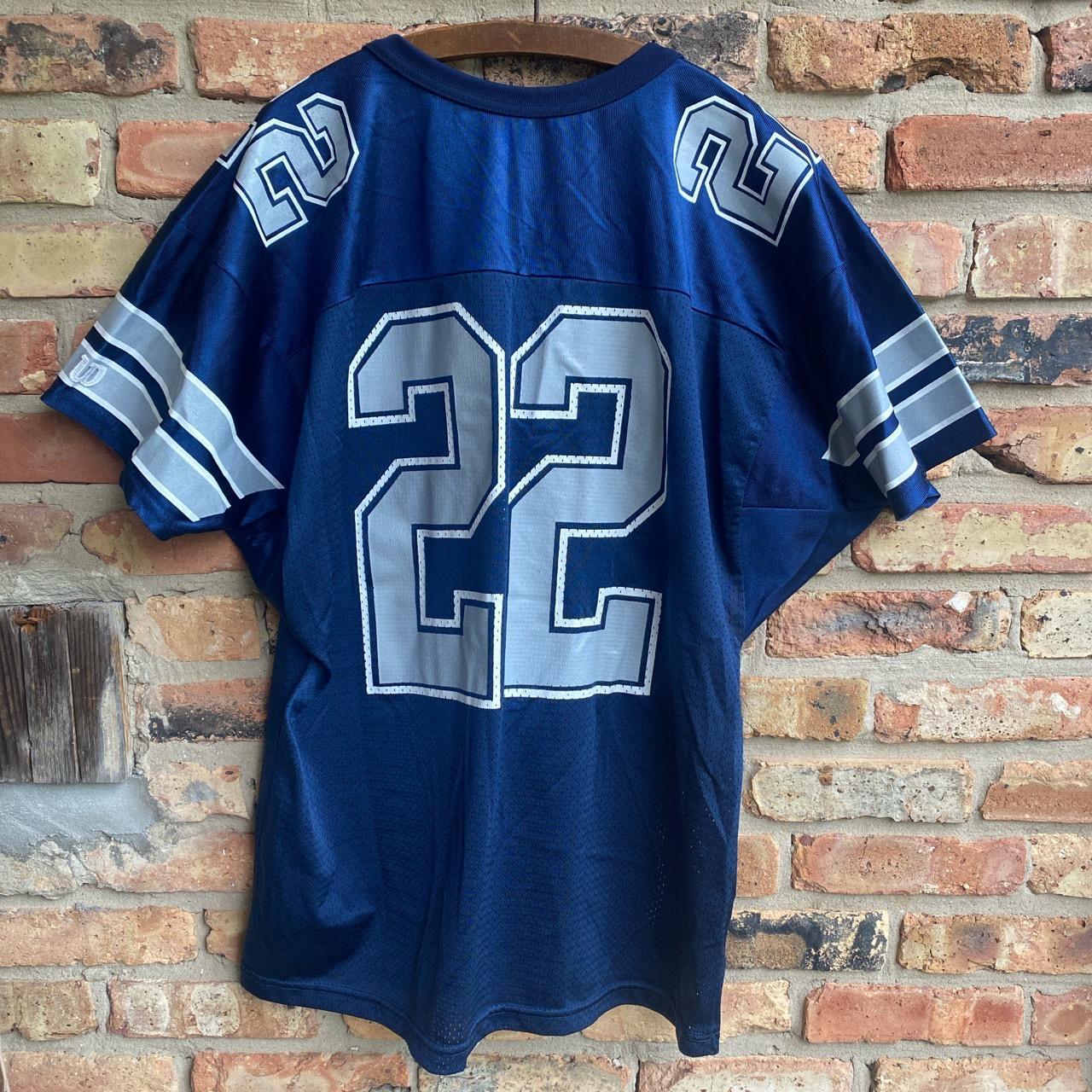 Vintage Dallas Cowboys Emmitt Smith Blue White Wilson Football Jersey Mens  XXL