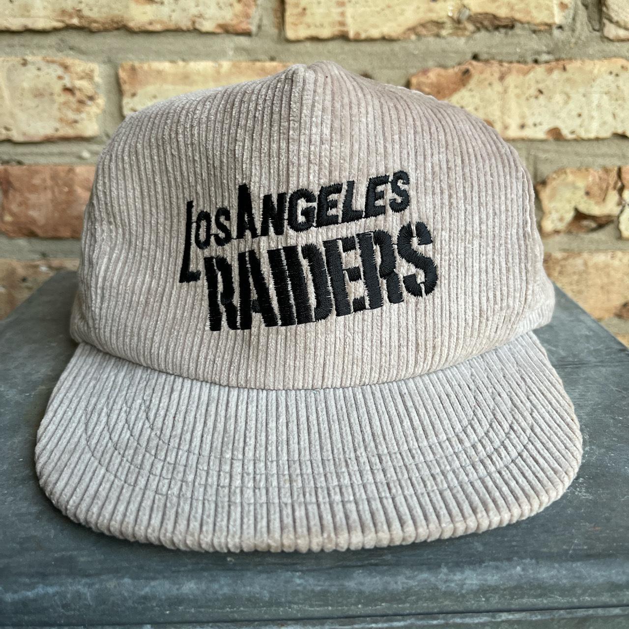 Vintage 1990s Leather Oakland Raiders SnapBack With - Depop