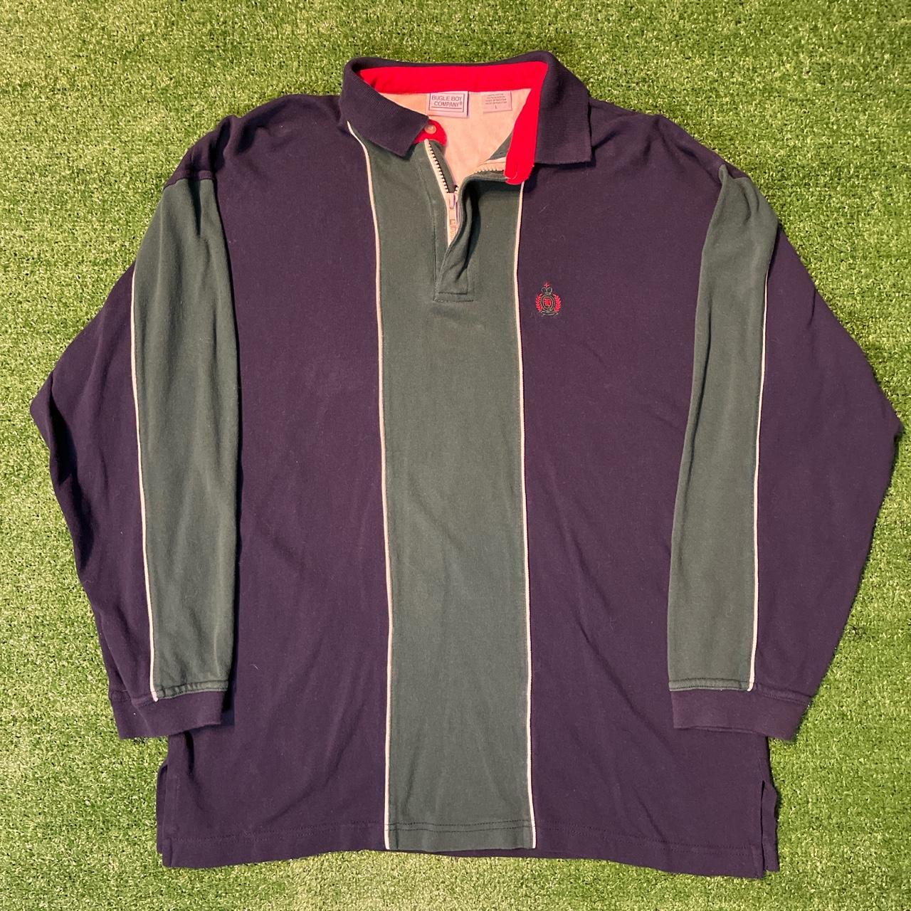 Vintage Bugle Boy Company Quarter Zip Polo... Depop