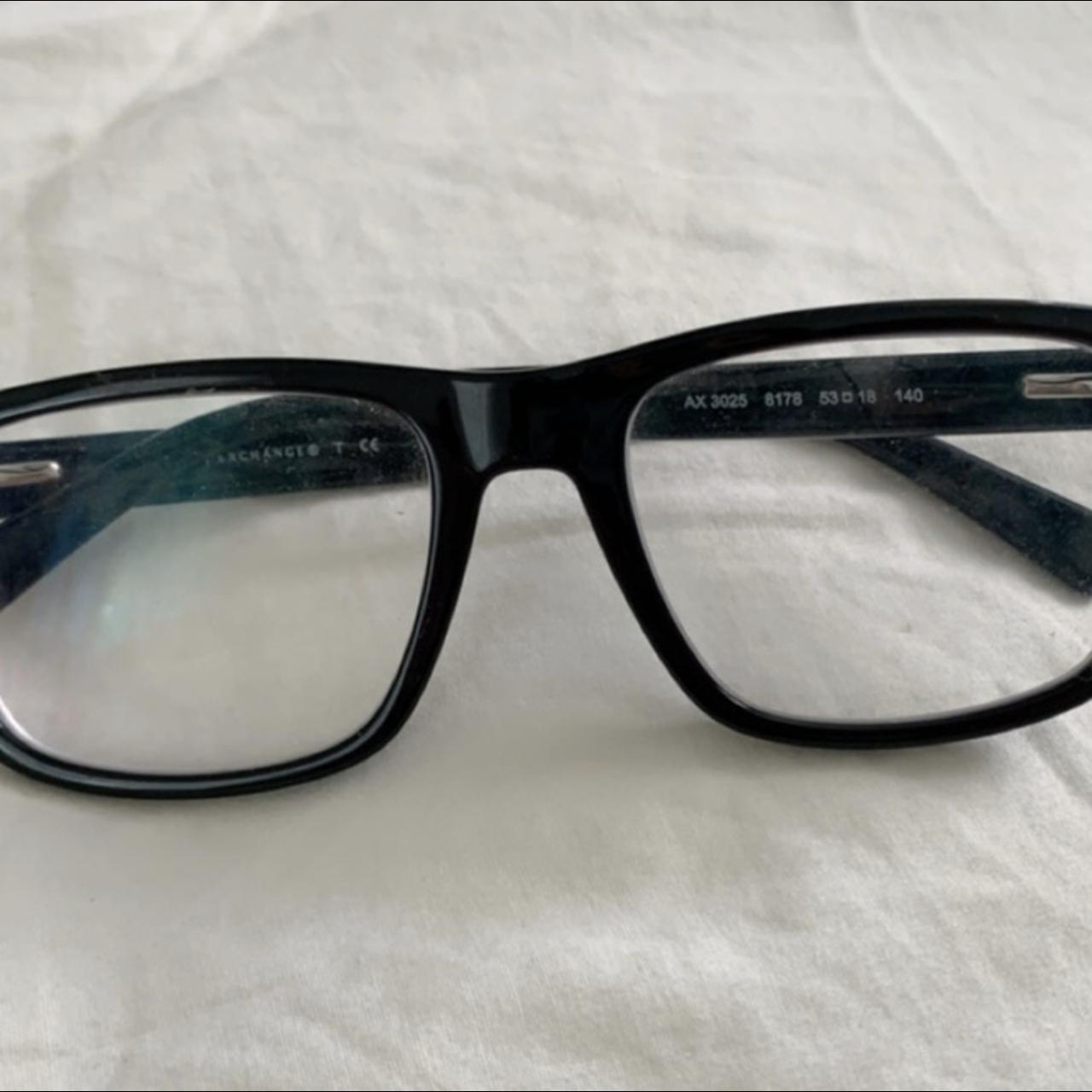 armani exchange clear glasses