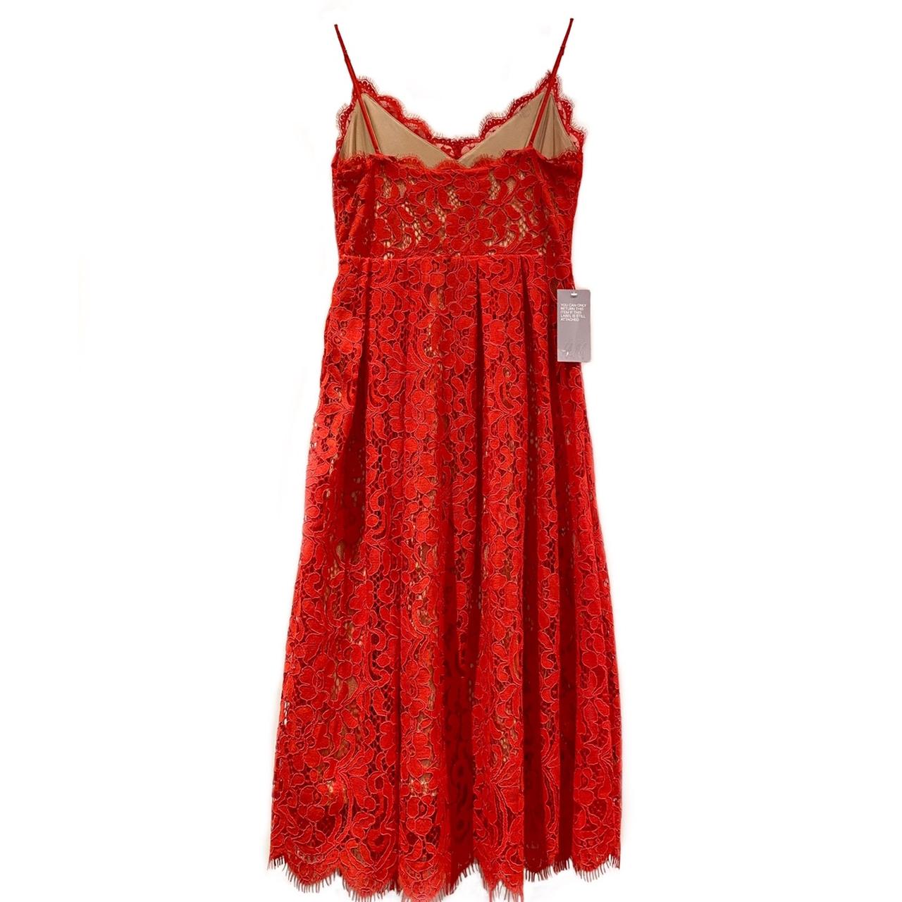 H&m lace dress clearance red