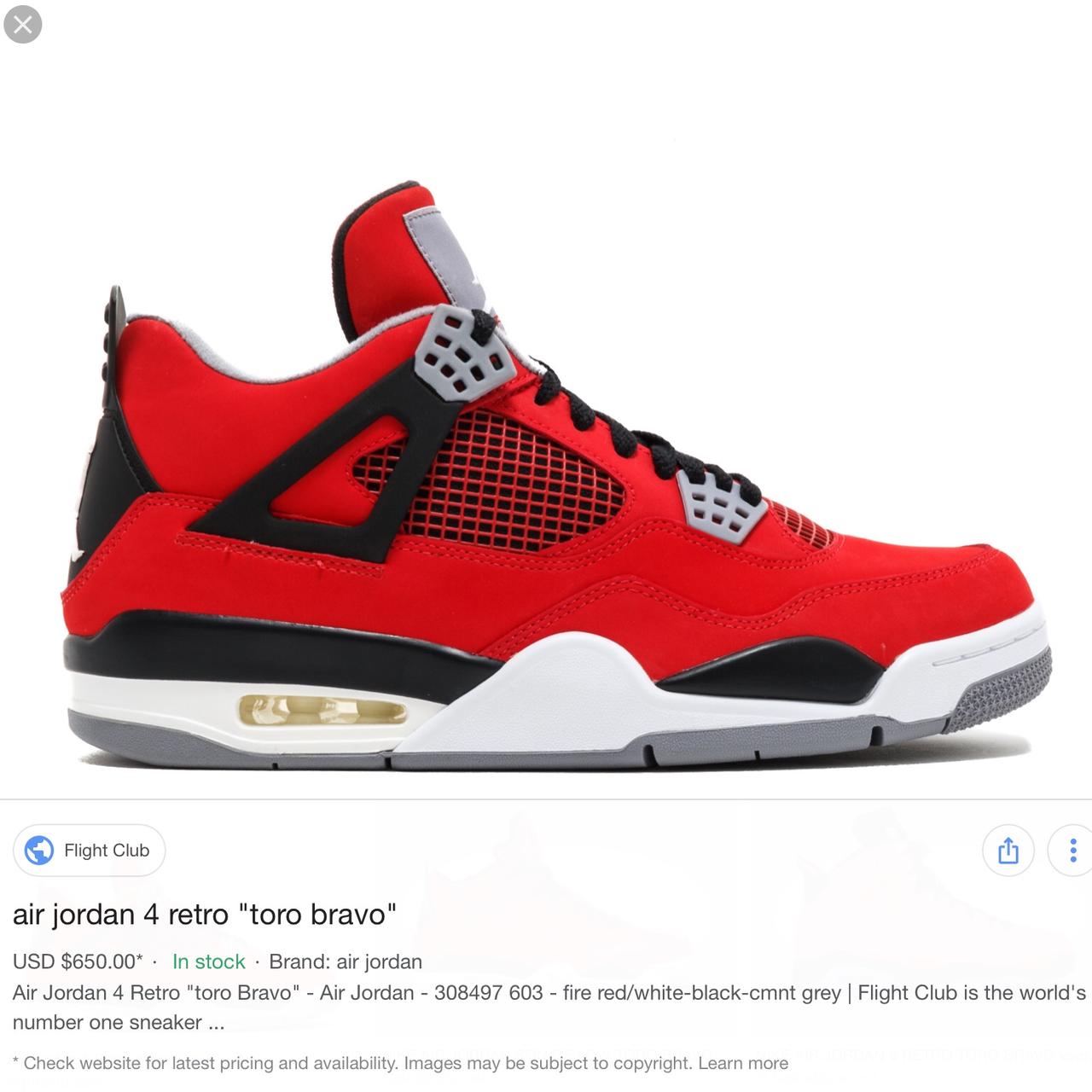 Jordan 4 toro red online