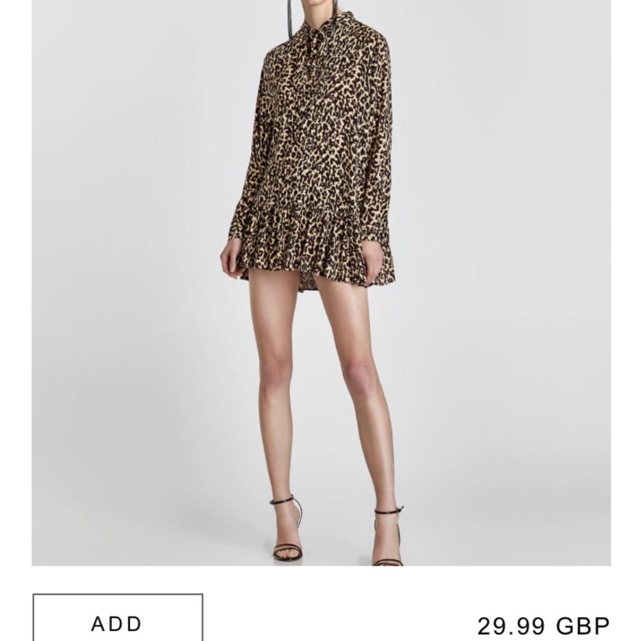 Zara Leopard print shirt Worn a couple Depop