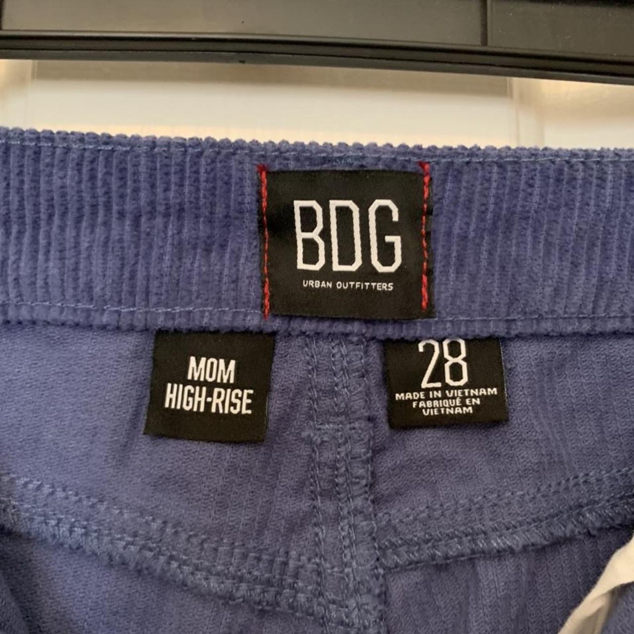 BDG Blue corduroy mom jeans - size 28 - hardly - Depop