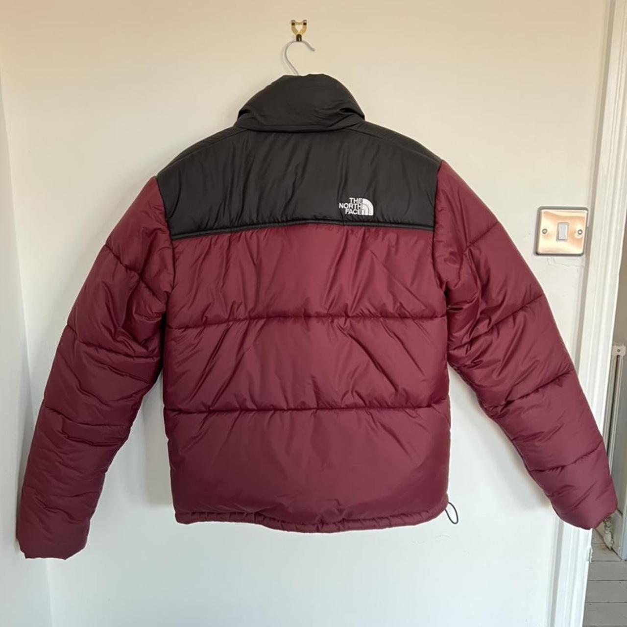 The North Face Saikuru puffer jacket in burgundy and... - Depop