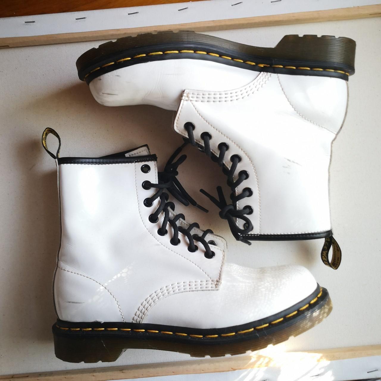 Fake white shop doc martens