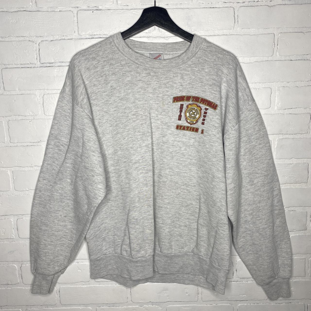 Jerzees Men's Grey Sweatshirt | Depop