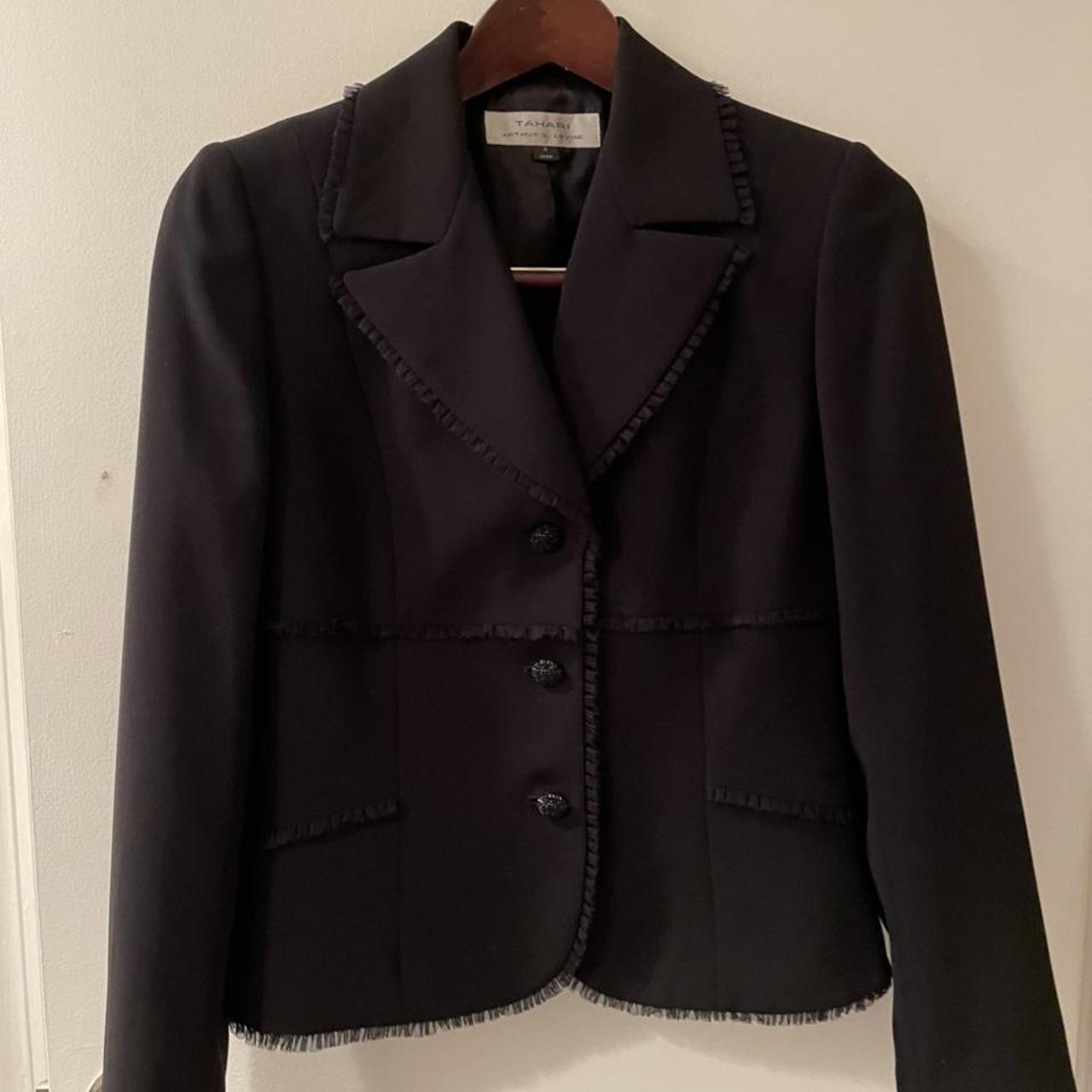 Tahari on sale ruffle jacket