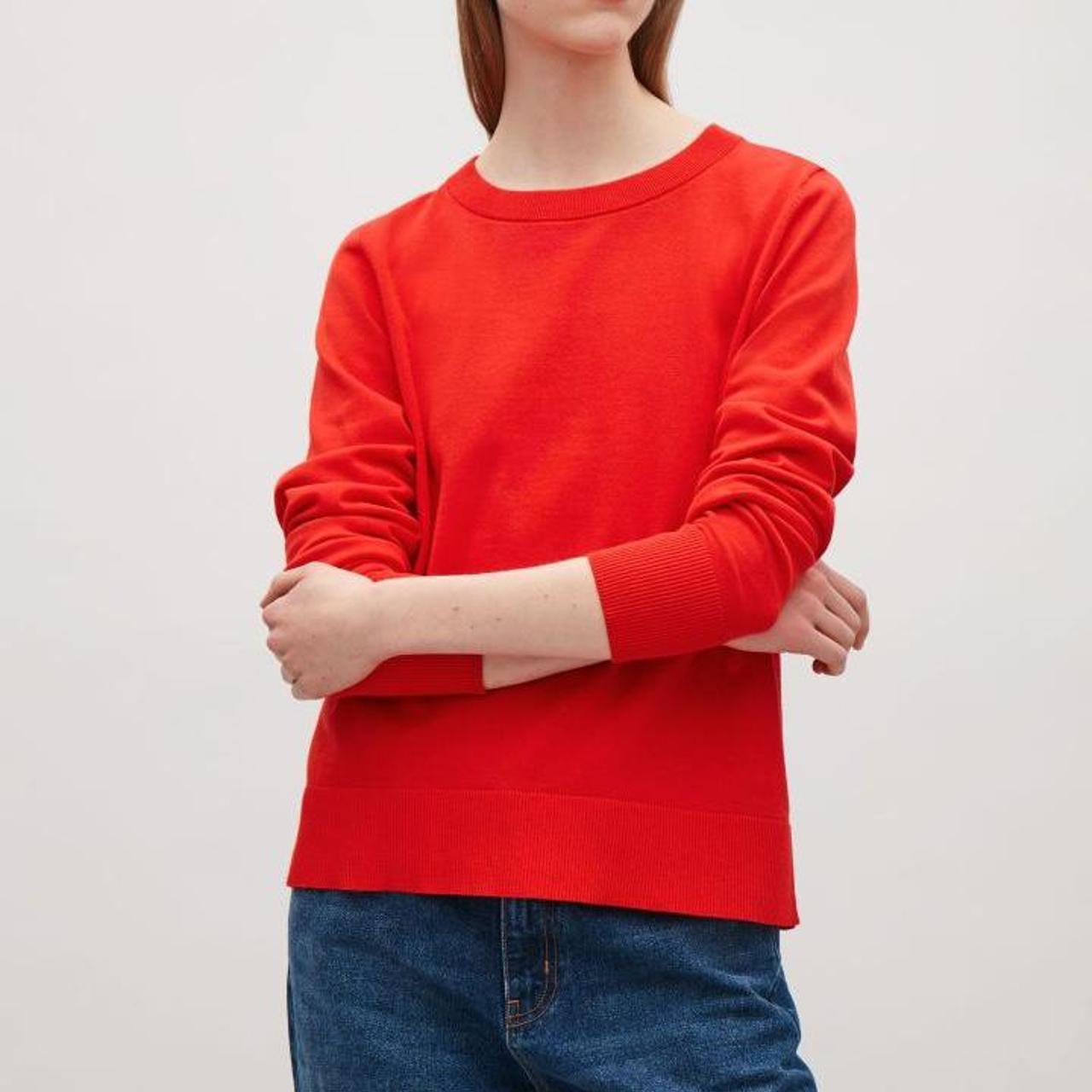 cos red sweater