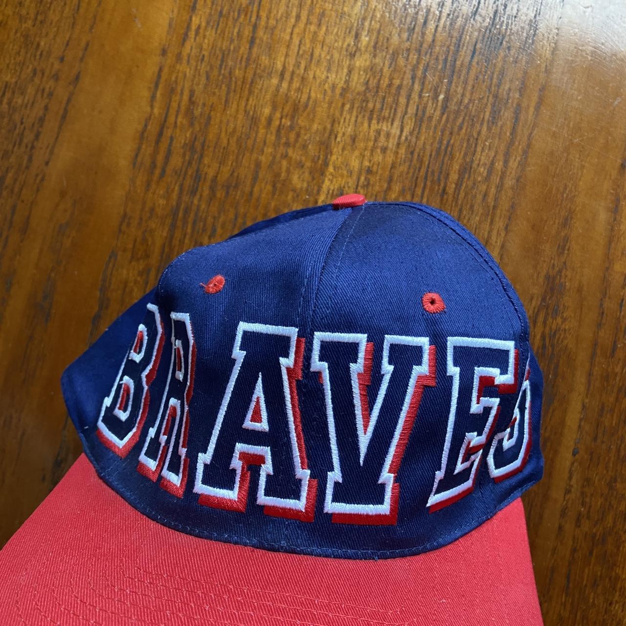 MLB Hat ╬ Vintage 90s Atlanta Braves MLB SnapBack - Depop