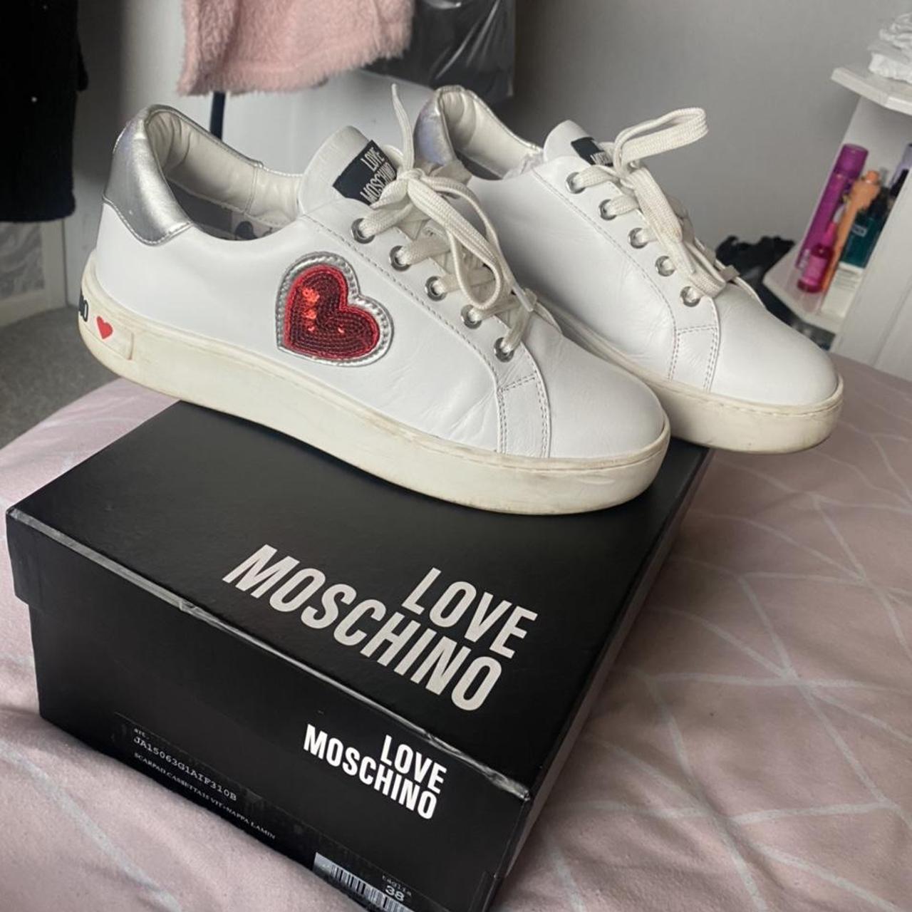 womens moschino trainers in a size 5 still got