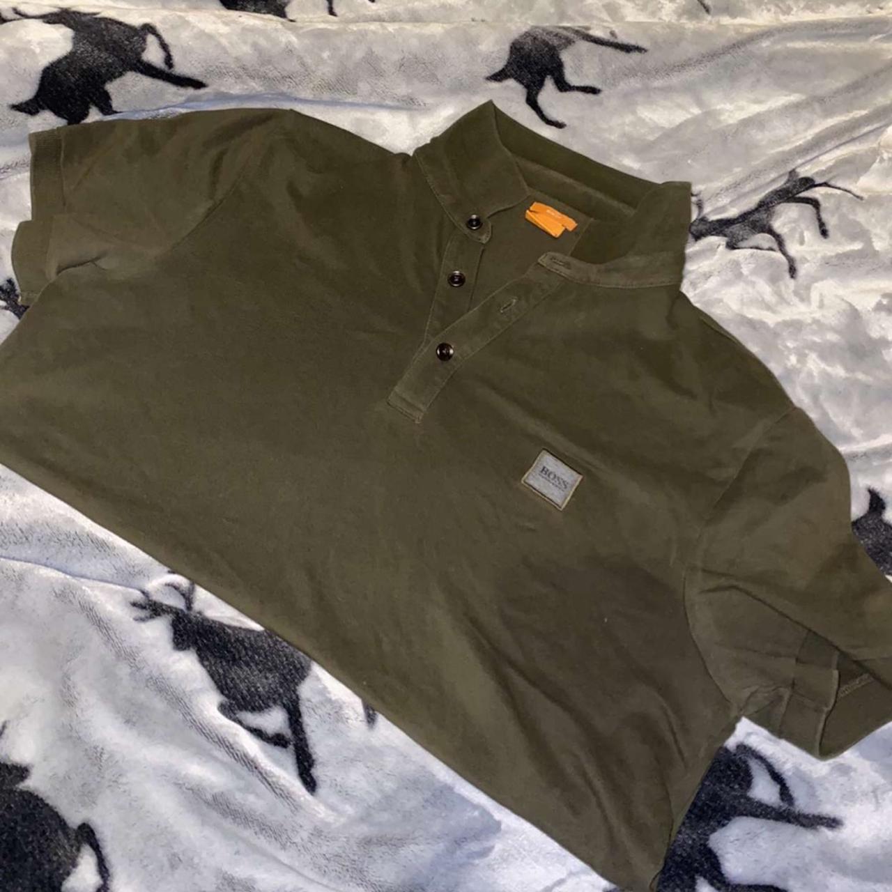 khaki green hugo boss polo