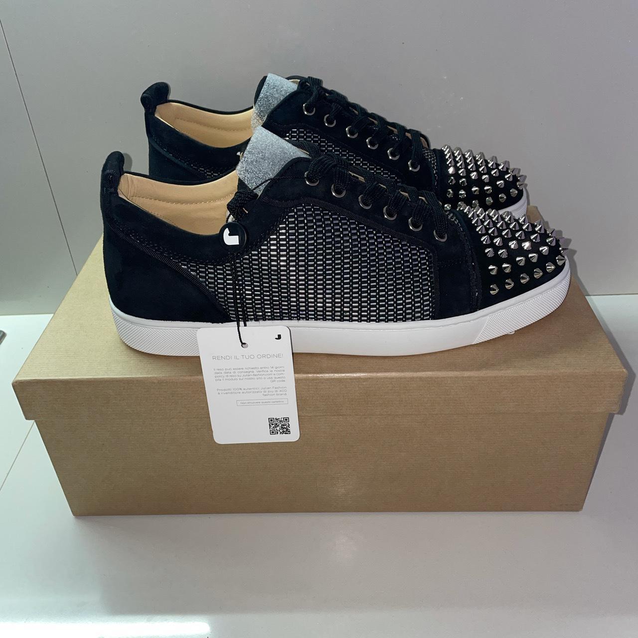 Christian Louboutin Louis Junior Spikes Orlato Flat - Depop