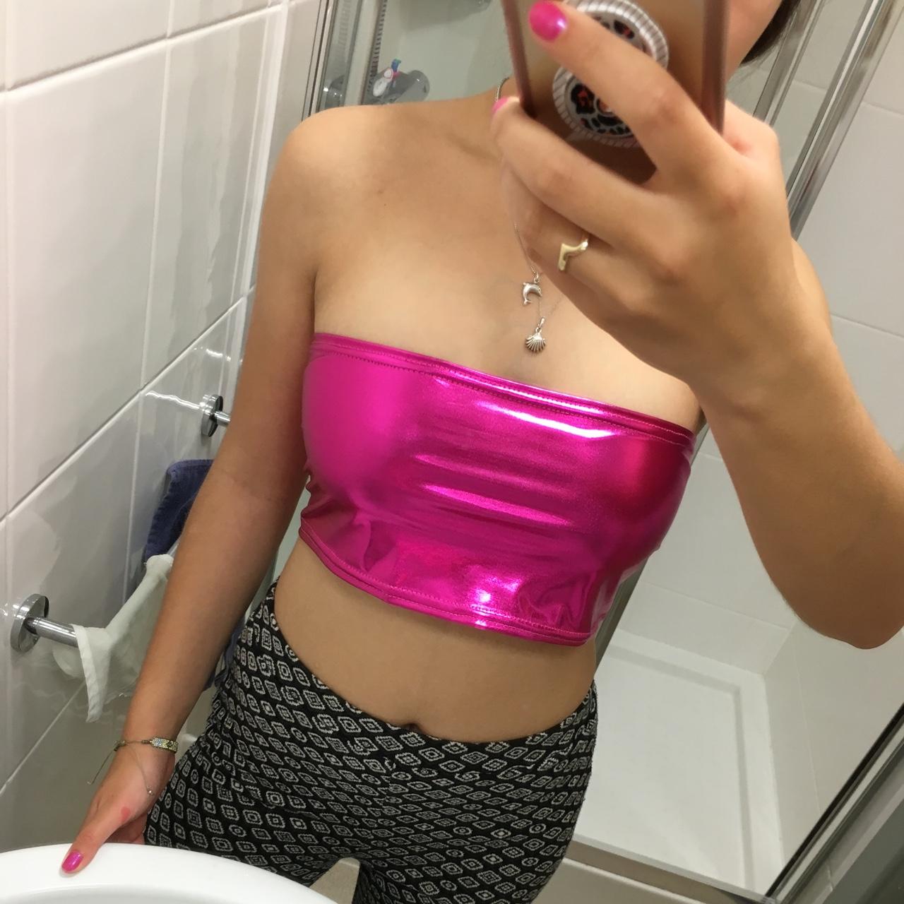 Hot pink hot sale boob tube