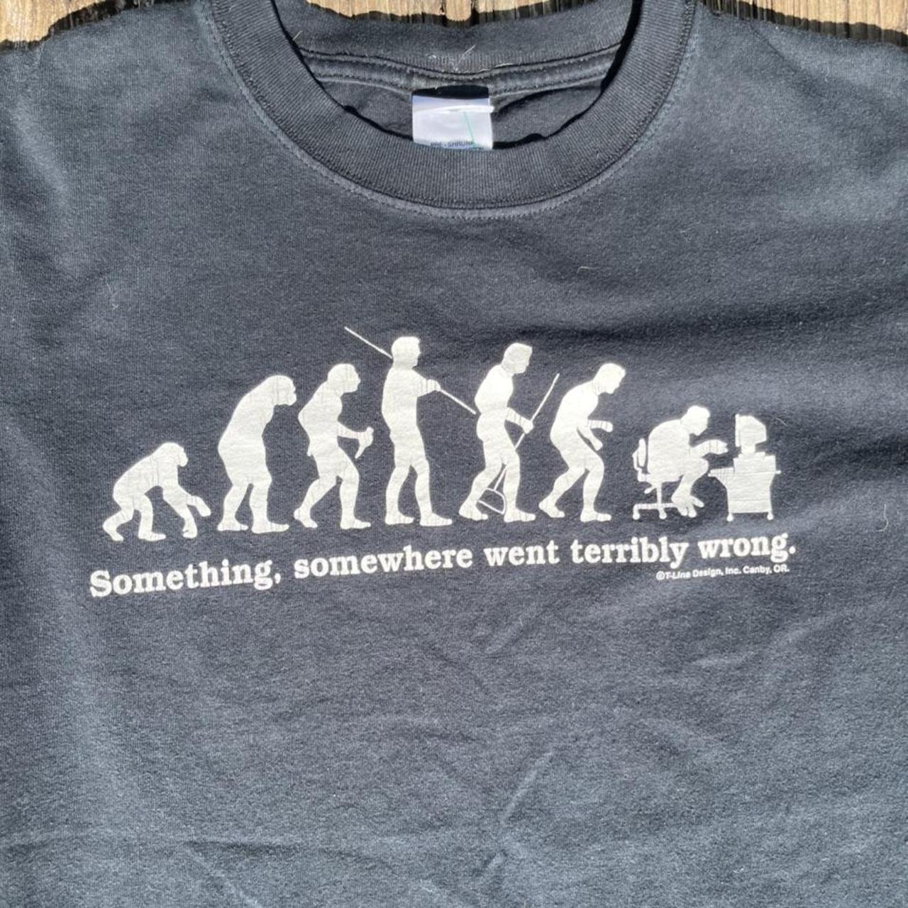 Vintage Evolution of Man Tee. Size M. vintage Depop