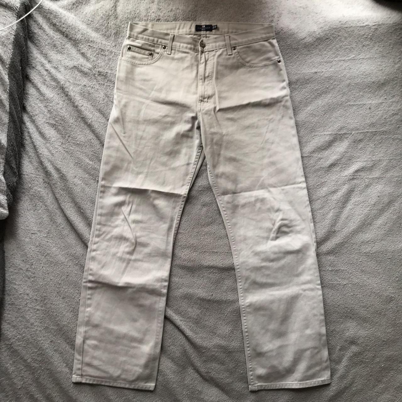 ️ VINTAGE BEIGE STRAIGHT LEG JEANS ️ super cool... - Depop