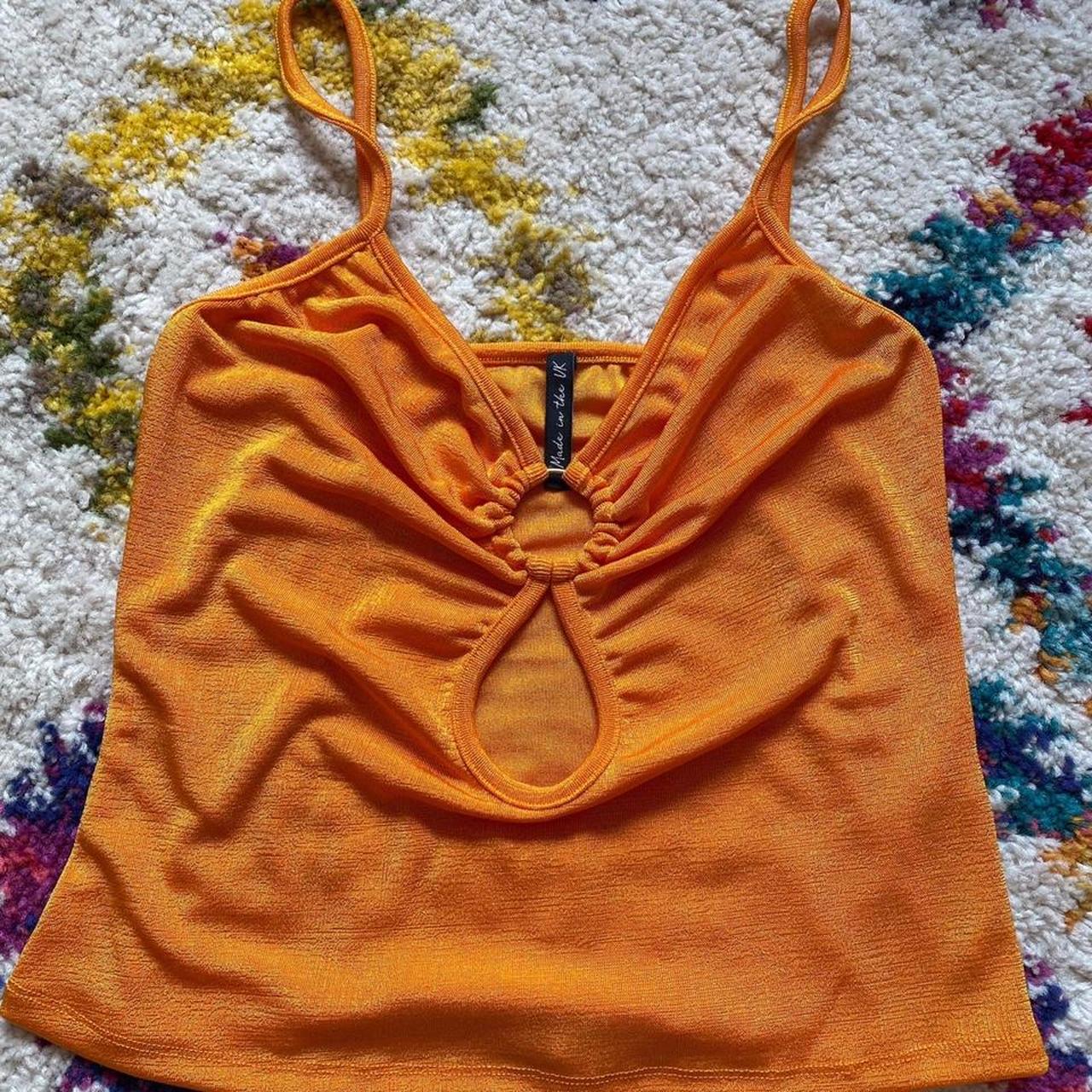 Women's Orange Vest Depop