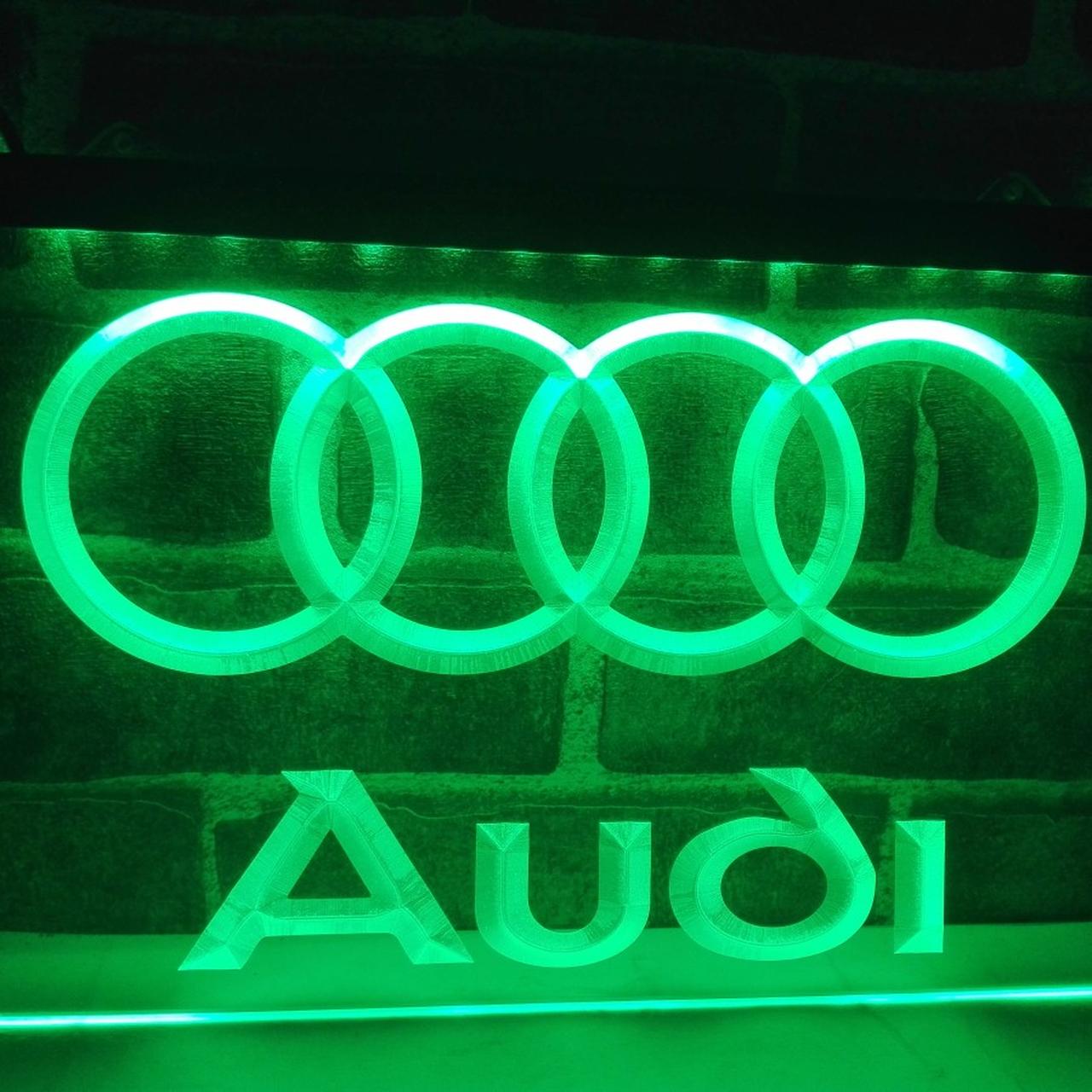 White Animated Startup Dynamic LED Audi Rings Emblem Logo Badge (273mm)