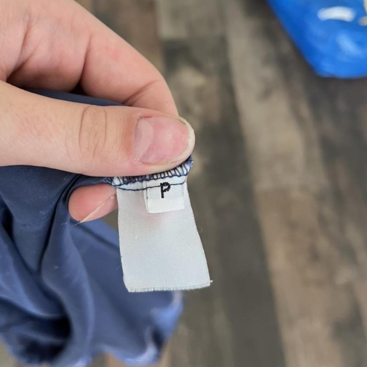 Periwinkle blue polka dot slip dress with lace... Depop