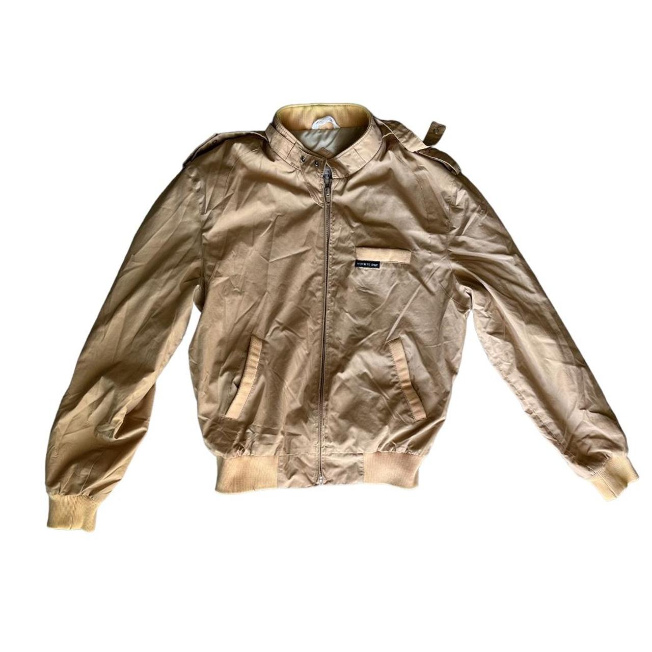 Members Only Men's Tan and Cream Jacket