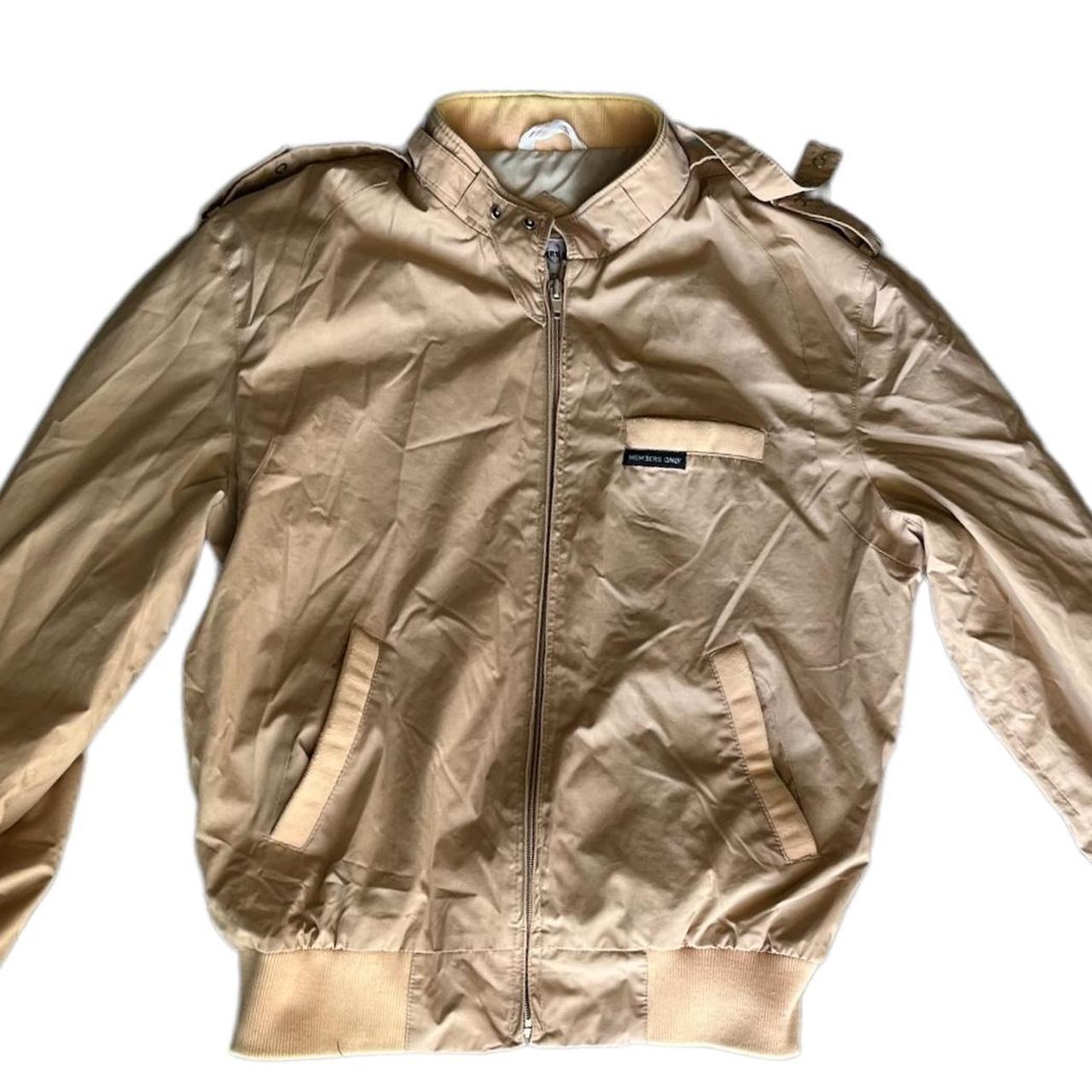 Members Only Men's Tan and Cream Jacket (2)