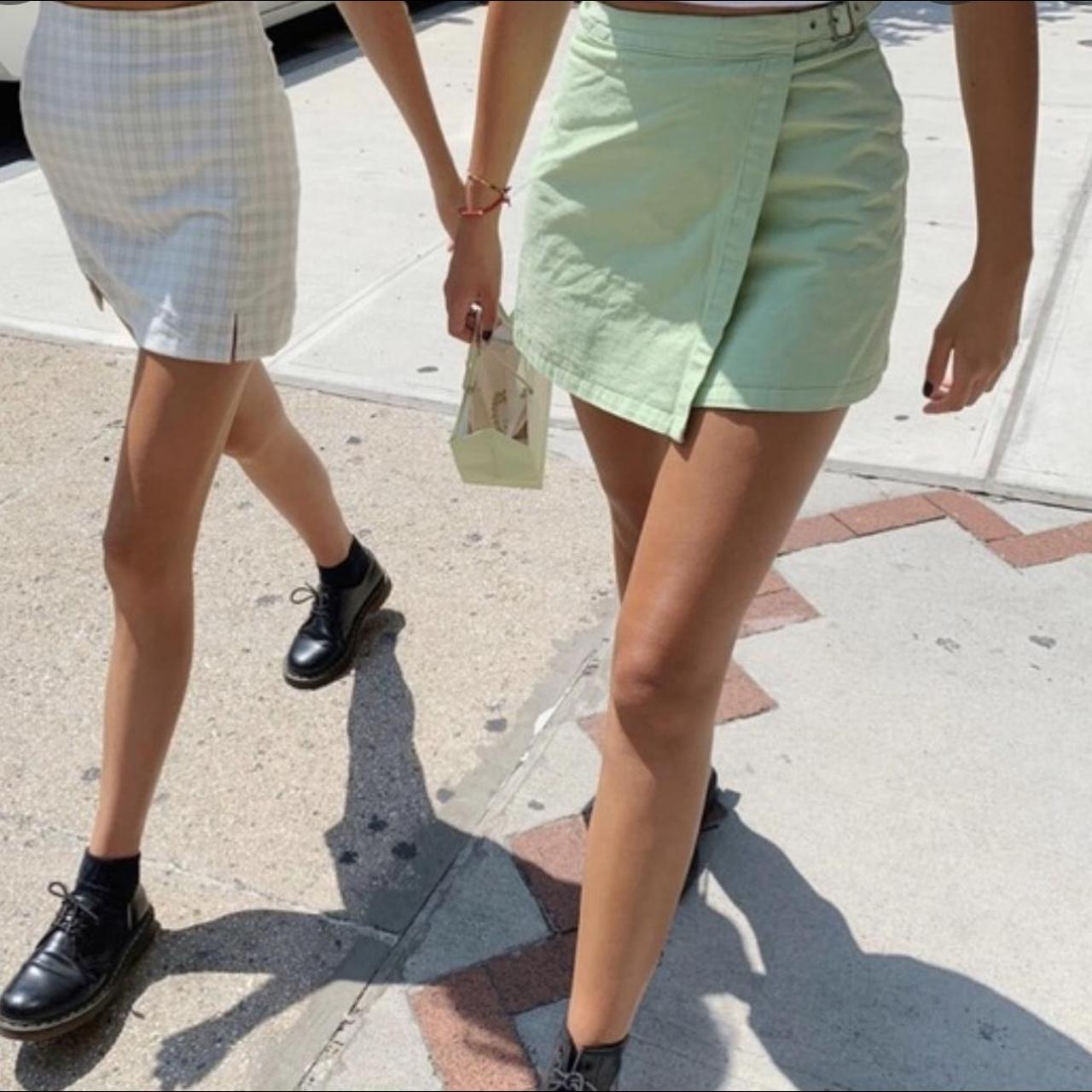 Brandy Melville J. Galt green wrap skirt... Depop