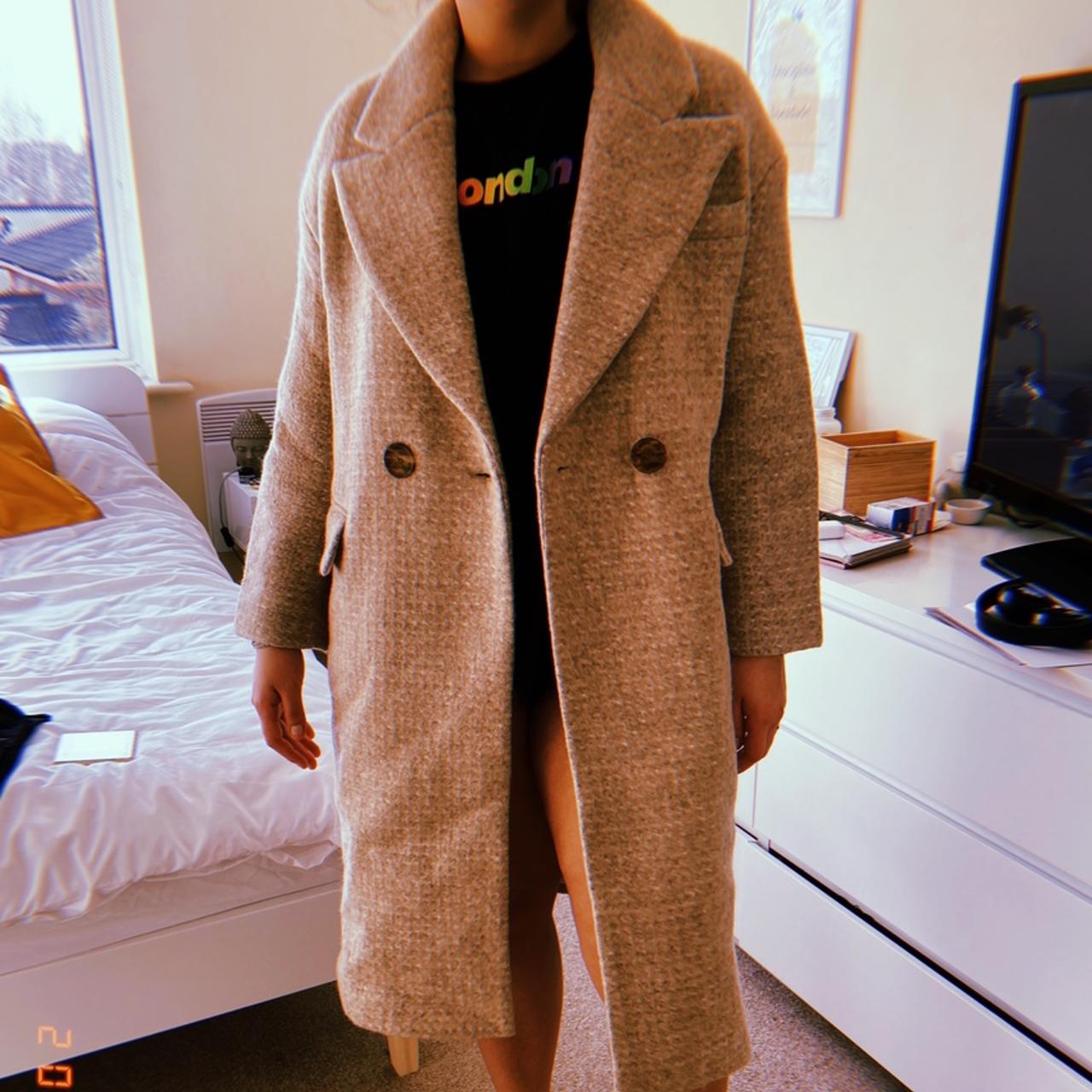 Zara premium wool oversized coat size M/L never worn... Depop