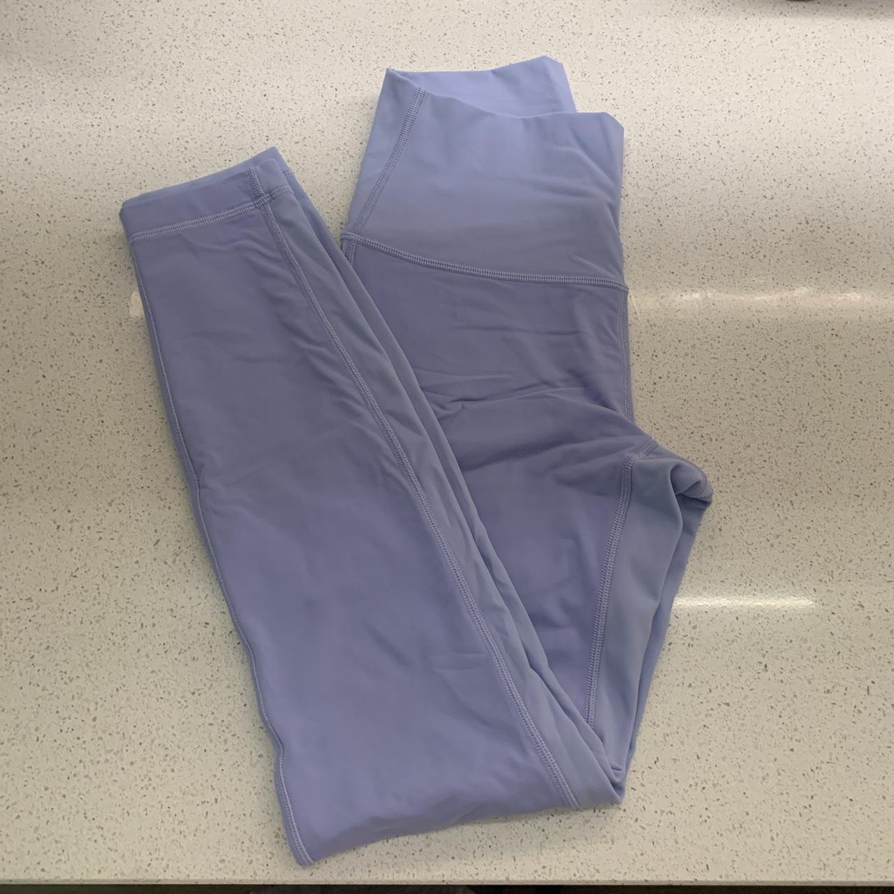 LuluLemon baby blue gym leggings. In excellent... Depop
