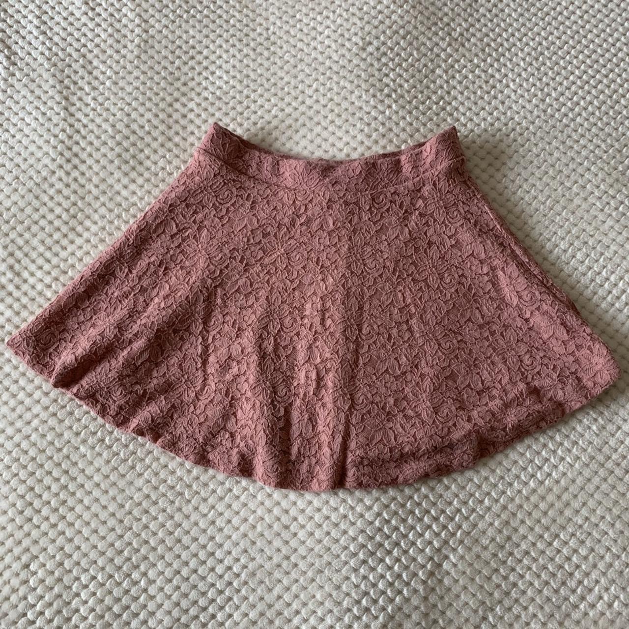 Forever 21 soft pink floral lace skater Depop