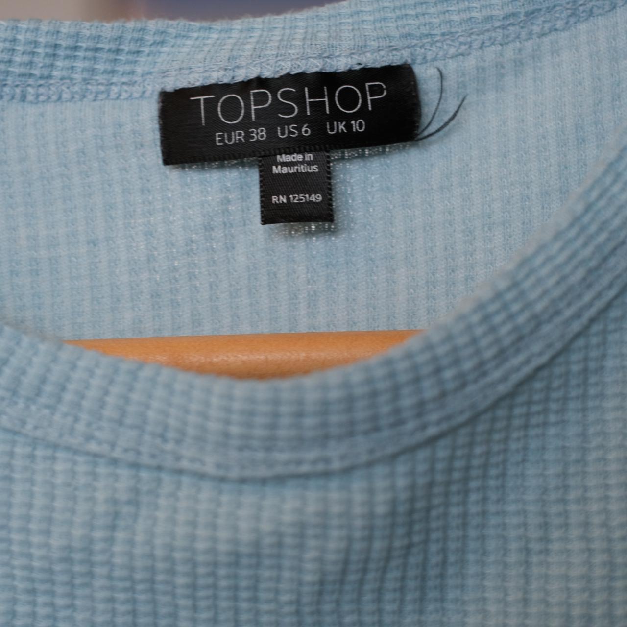 Cute baby blue cropped top from with scallop... Depop