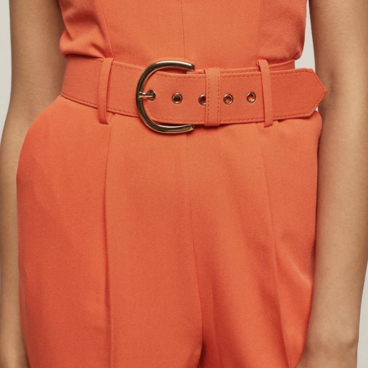 Miss Selfridge heart buckle bodysuit in orange - ShopStyle Tops