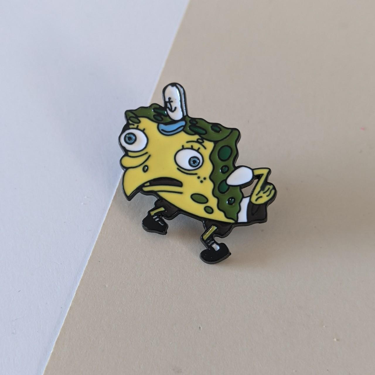 SpongeBob Meme Enamel Pin Badge High quality... - Depop