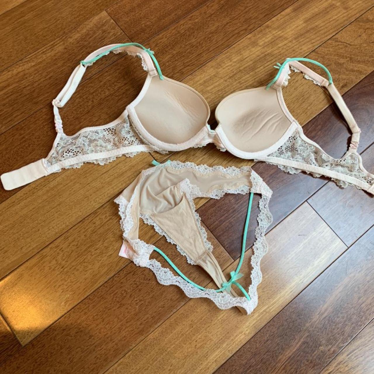 Victoria’s Secret push up bra and matching thong... - Depop