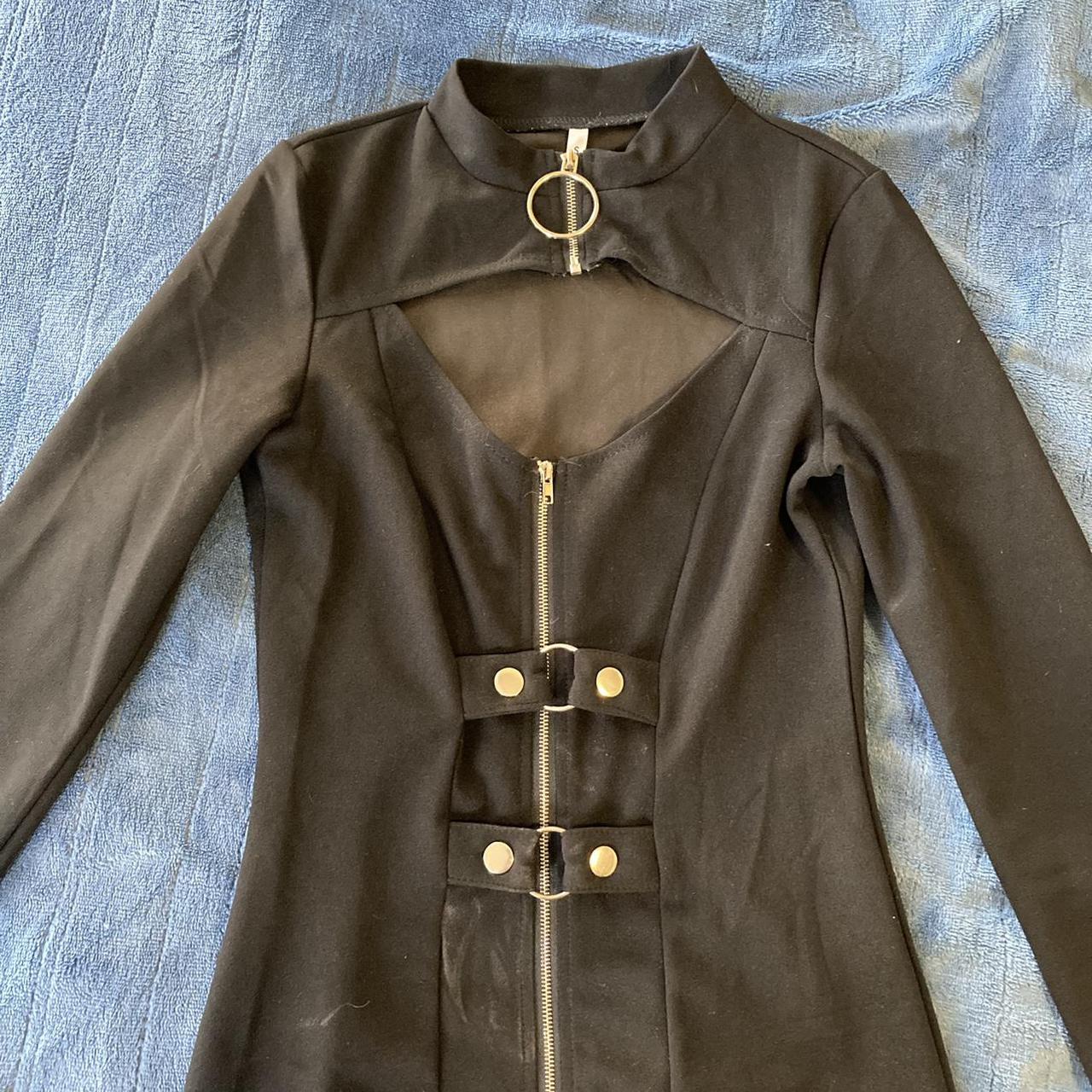 Black O-ring dress ⛓ Both zippers come undone, but... - Depop
