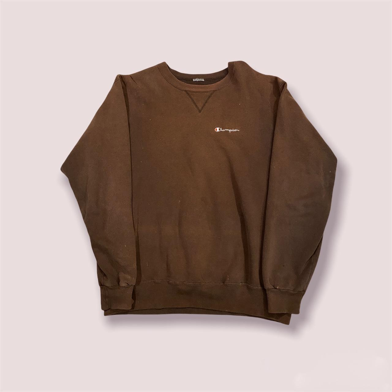 brown champion sweater