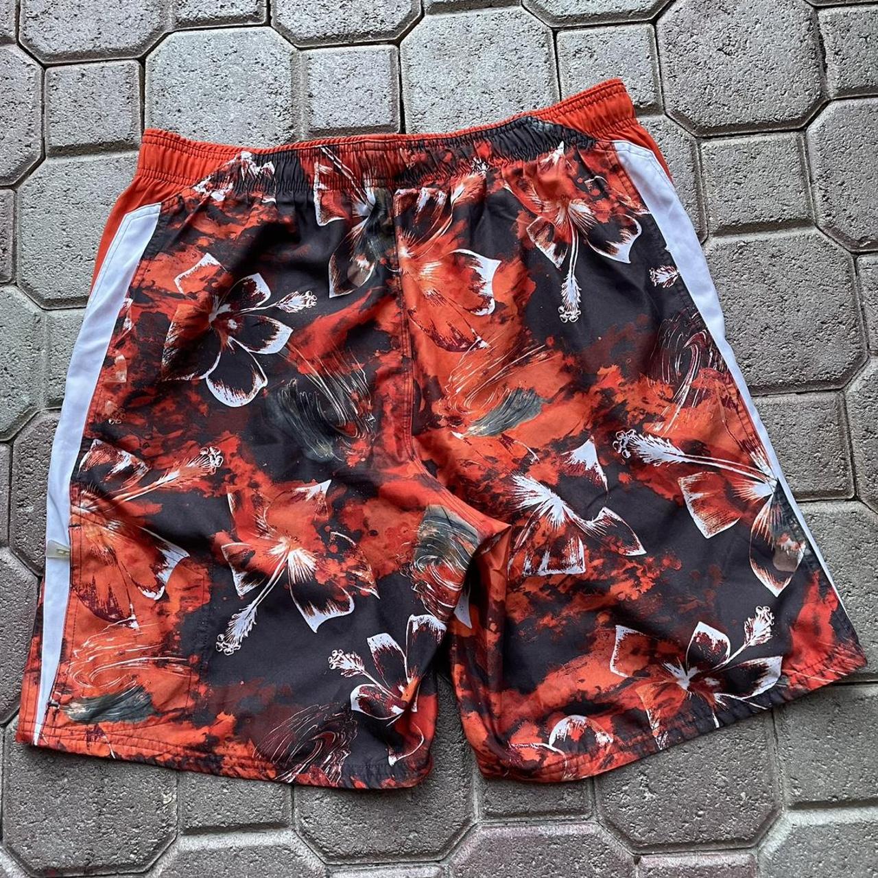 Nike Men's Grey and Orange Swim-briefs-shorts (4)