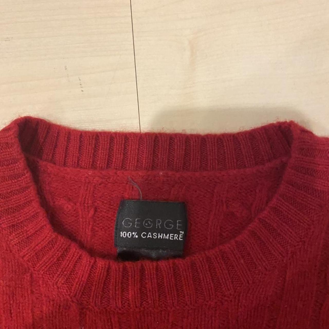 vintage 100% cashmere red sweater XS never worn - Depop