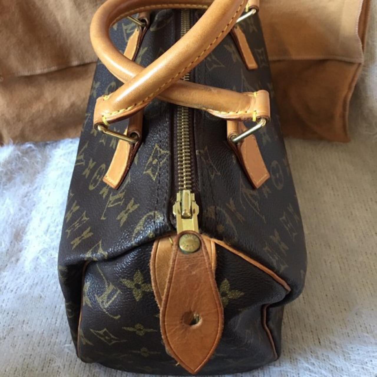 How to tell real vs. fake Louis Vuitton Speedy: 1. - Depop