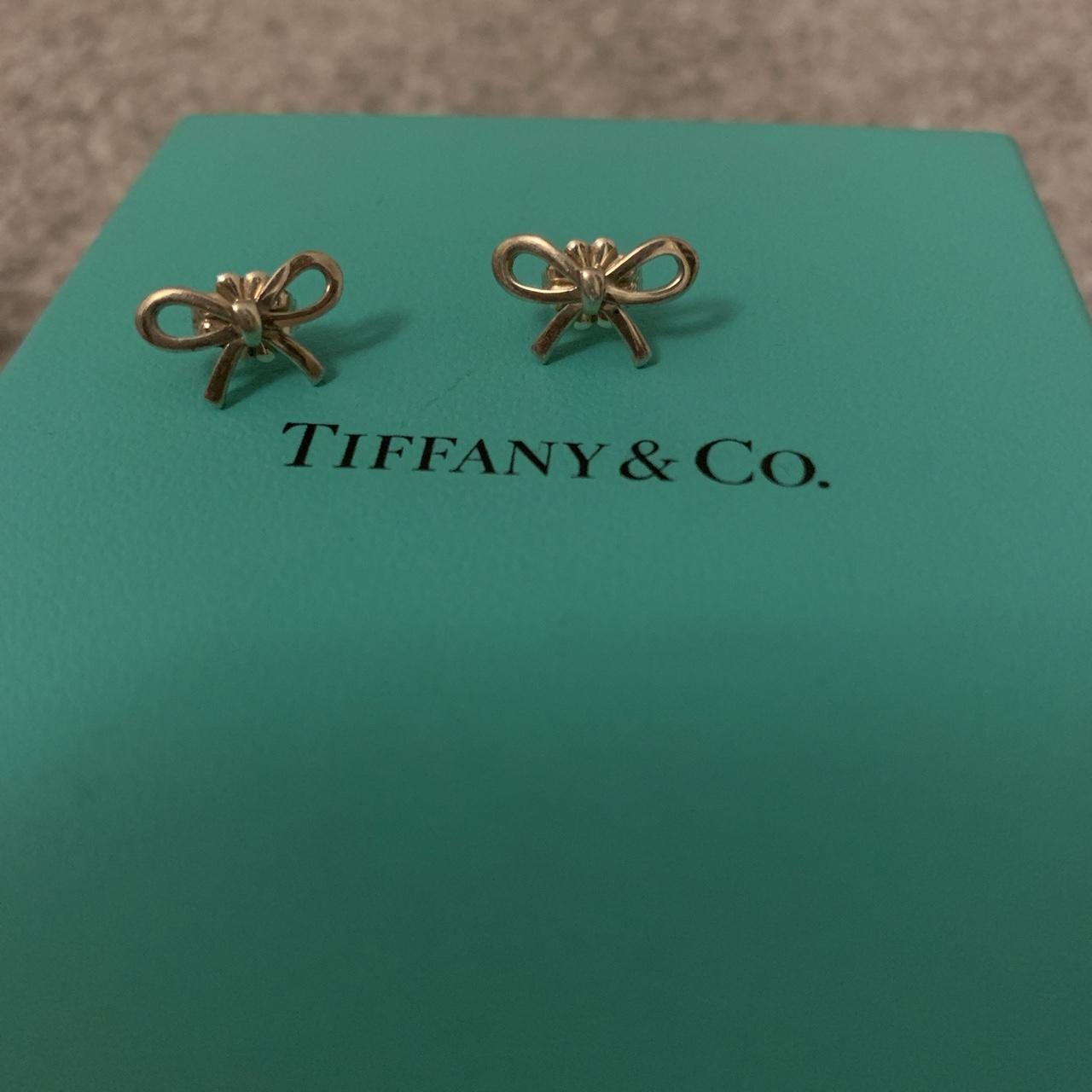 Tiffany bow earrings on sale silver