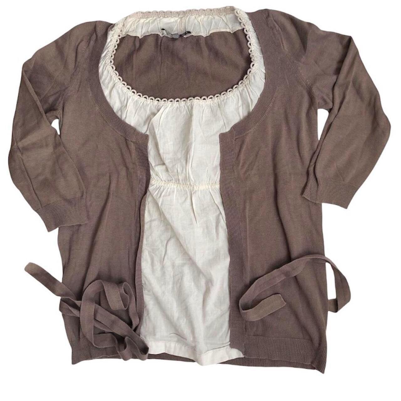 KOOKAÏ Women's Cream and Brown Blouse