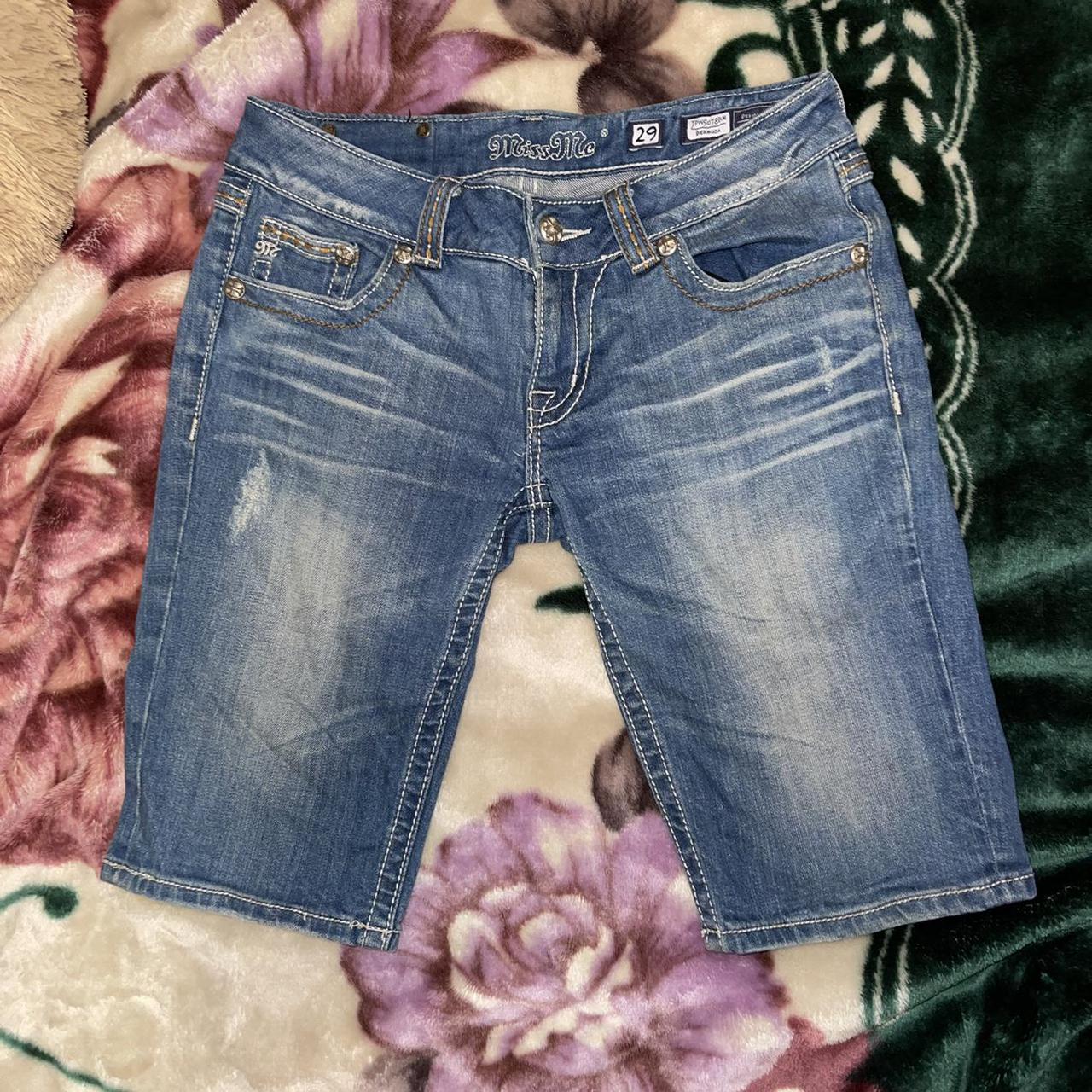 Miss me capris. Stonewash medium low waisted vintage... - Depop