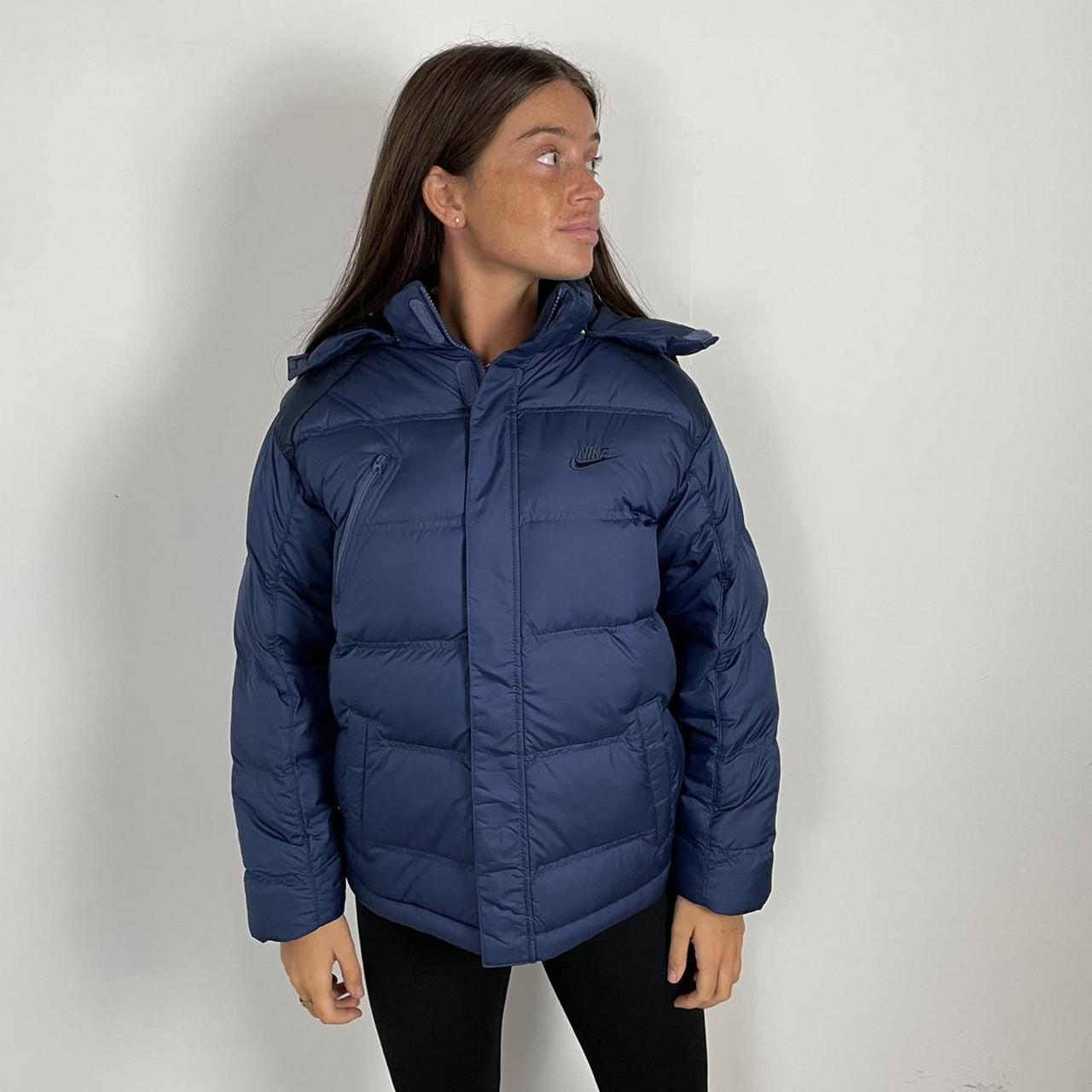 ladies nike long puffer jacket